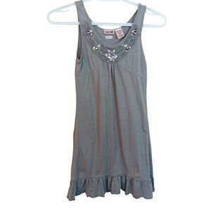 Y2K Scooter Brown Girls Semi Formal Embellished‎ Rhinestone Long Dress M 10/12